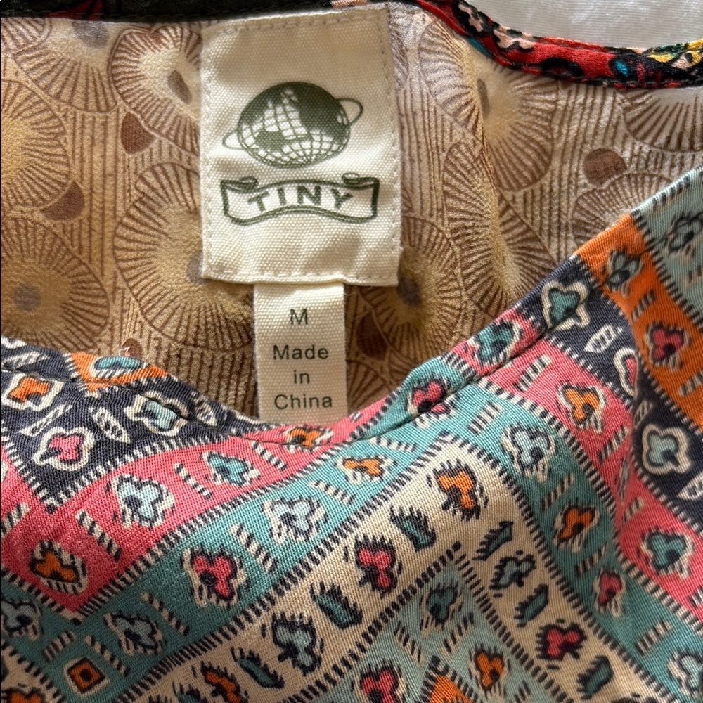 Anthropologie Tiny Patchwork Shift Mini Dress M - image 6